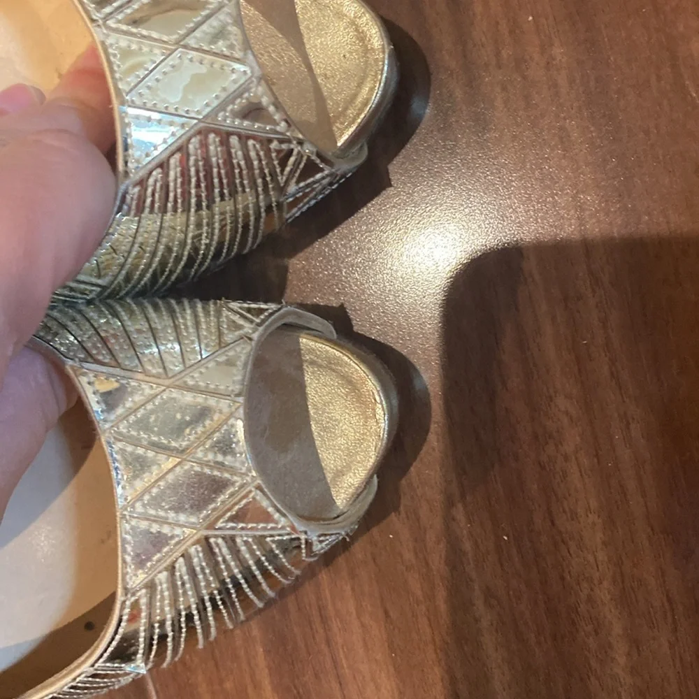 Christian Louboutin / Very Galaxy mosaic art deco gold 100 mm Mirrored Heel 37 7